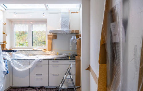 Kitchen being remodeled